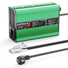 NOEIFEVO 33,6V 2A 3A 4A 5A litium-lader for 8S 29,6V Li-Ion Lipo-batterier, kjølevifte, automatisk avstengning (GRØNN)
