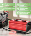 NOEIFEVO 54.6V 25A Lithium-batterijlader voor 48.1V (48V) 13S Lithium-Li-Ion-Lipo-batterij, LCD-scherm, instelbare stroom, oplader voor e-bike, scooter, elektrische motorfiets