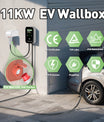 NOEIFEVO EV Wallbox Typ 2, 11kW mit RFID, 8–16A, 3-phasiges 400V Ladegerät für Elektrofahrzeuge (BEV/PHEV) mit 5 m Ladekabel und Kabelhalter, Schutzart IP65, effiziente Ladegerät Ladestation für Zuhause und Büro