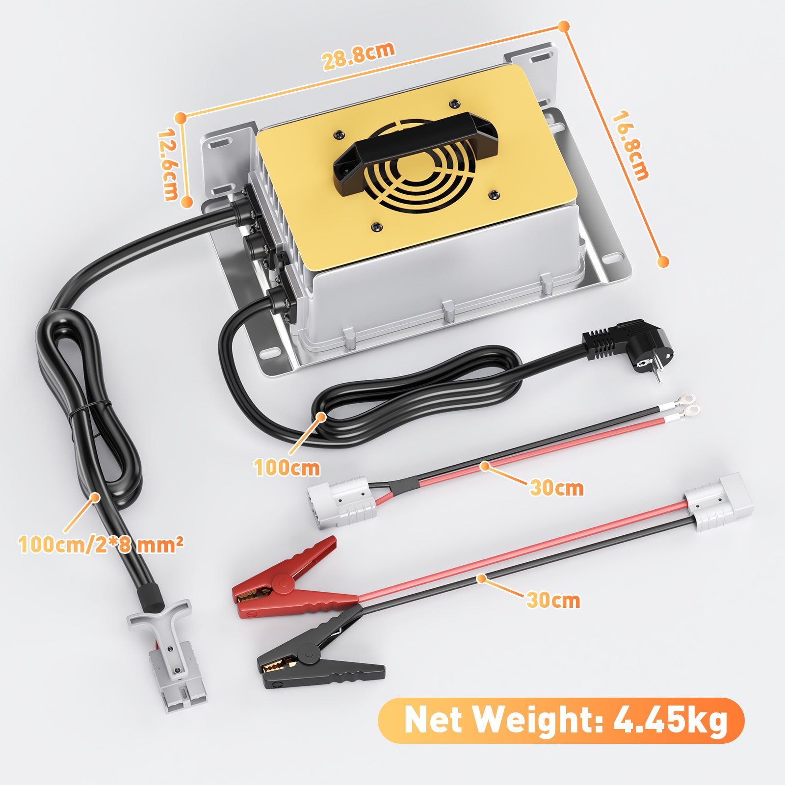 NOEIFEVO 29,2 V 50A  rápido Carregador para bateria de lítio LiFePO4 de 24 V 25,6 V, à prova de água, ativação de 0 V BMS