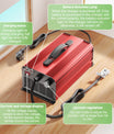 NOEIFEVO 54.6V 25A Lithium-batterijlader voor 48.1V (48V) 13S Lithium-Li-Ion-Lipo-batterij, LCD-scherm, instelbare stroom, oplader voor e-bike, scooter, elektrische motorfiets