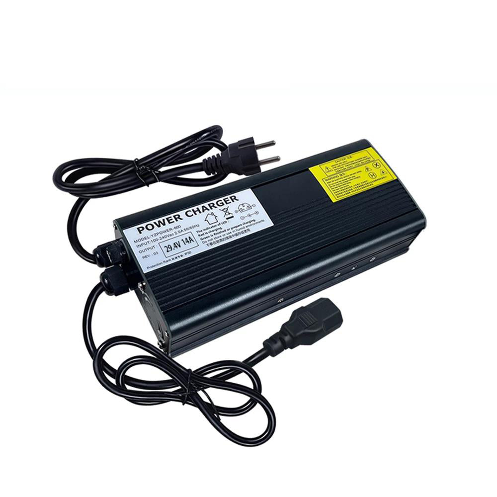 NOEIFEVO Cargador de Litio 54.6V 5A para Batería 13S 48V, Pantalla LED, Carcasa de Aluminio, Ventilador