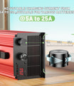 NOEIFEVO 54.6V 25A Lithium-batterijlader voor 48.1V (48V) 13S Lithium-Li-Ion-Lipo-batterij, LCD-scherm, instelbare stroom, oplader voor e-bike, scooter, elektrische motorfiets