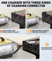 NOEIFEVO 51,2V 48V 16S Lithium LiFePO4-batteriladdare, 58,4V 35A laddare för solbatterier, golfbilsbatterier, båtbatterier, vattentät, 0V BMS-aktiverad