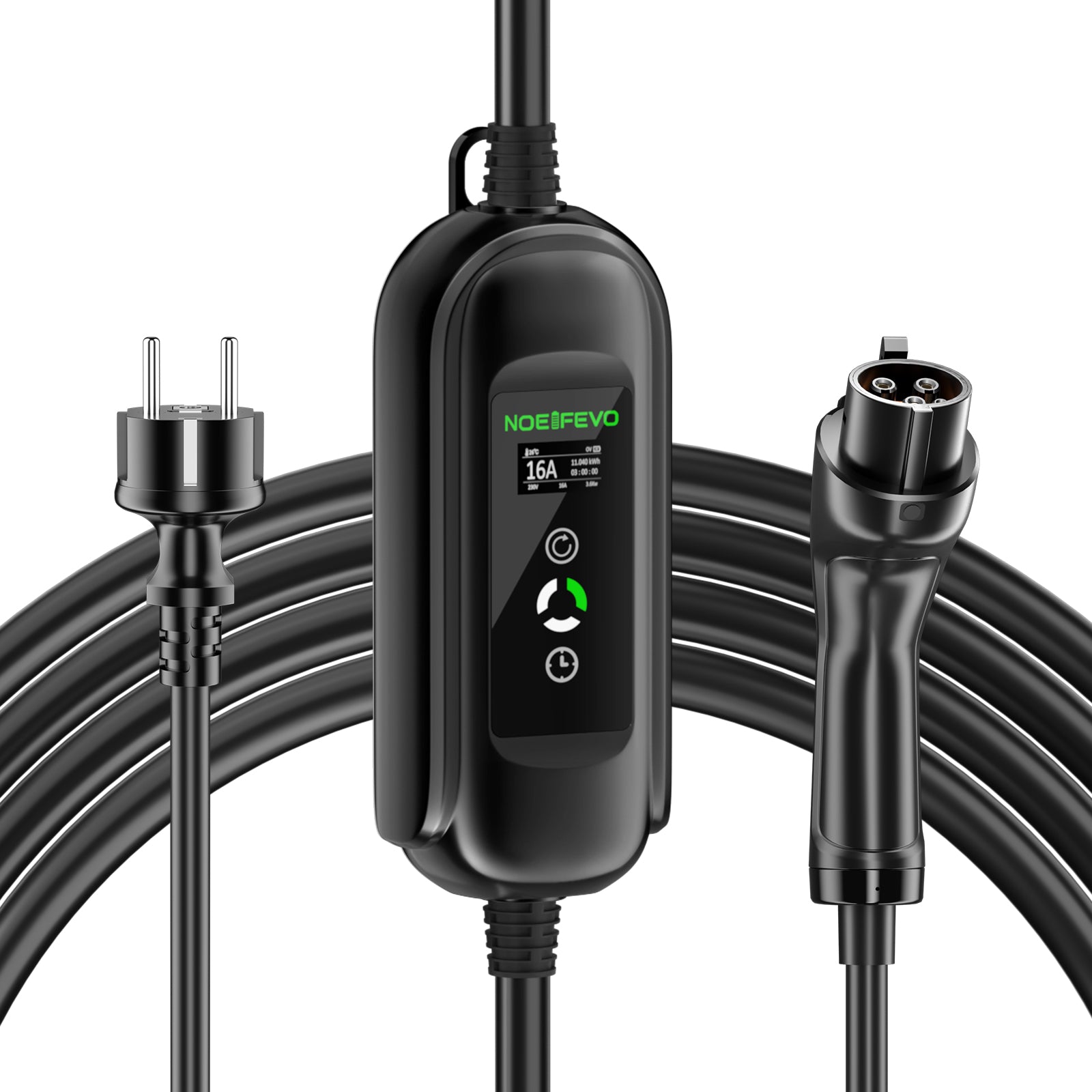 Noeifevo Type1 3.6KW 16A EV Cargador portátil , cable de carga móvil EV de 5m/10m con Schuko