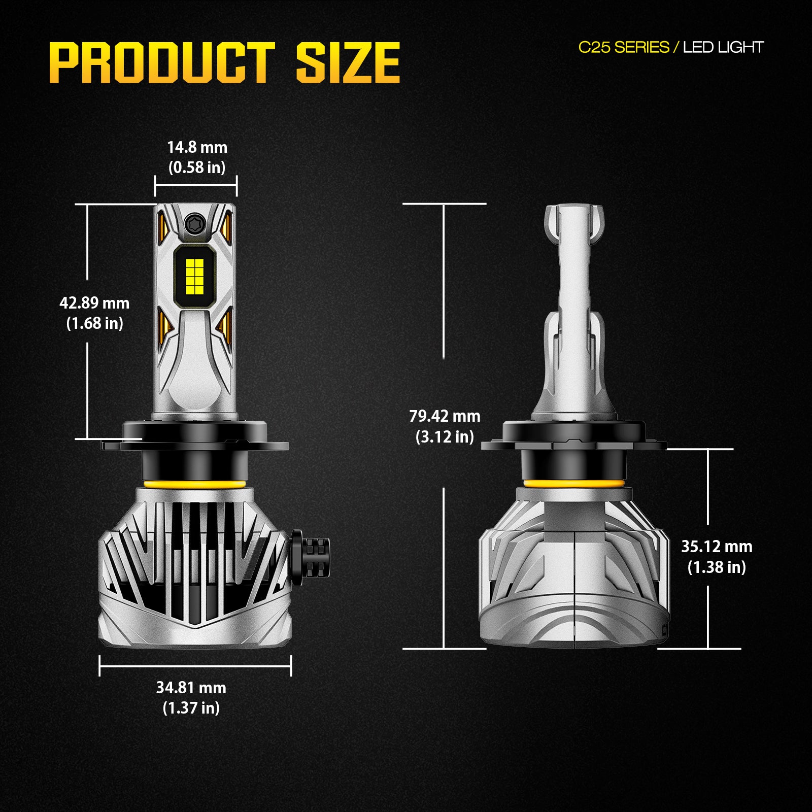 NOEIFEVO H7 Lampara de Faros LED para Coche, 30.000 Lúmenes, 130W, 6500K Blanco, IP68 a Prueba de Agua, 100.000 Horas de Duración, Luz Baja y Alta