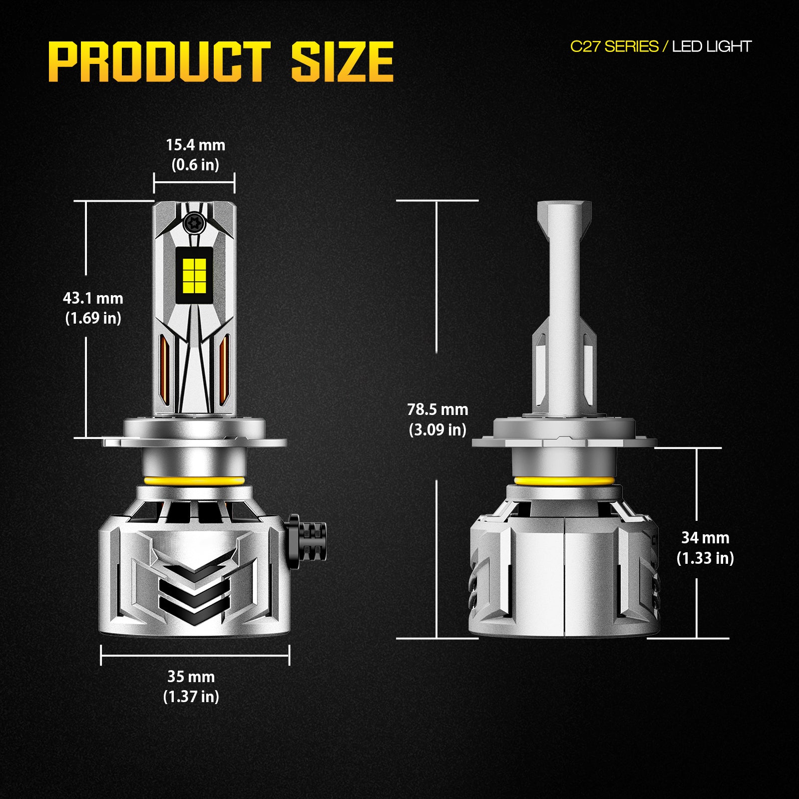 NOEIFEVO H7 LED-Scheinwerfer, 60.000 Lumen, 240W, 6500K Weiß, IP68 Wasserdicht, 100.000 Stunden Lebensdauer, Abblend- und Fernlicht