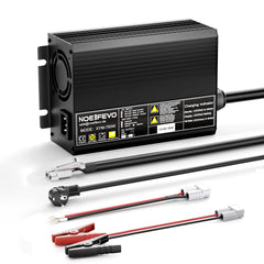 LiFePO4 rápido Noeifevo de 14,6 V y 50A litio de batería de Cargador para batería LiFePO4 de 12 V (12,8 V), activación de BMS de 0 V, apagado automático con protección total