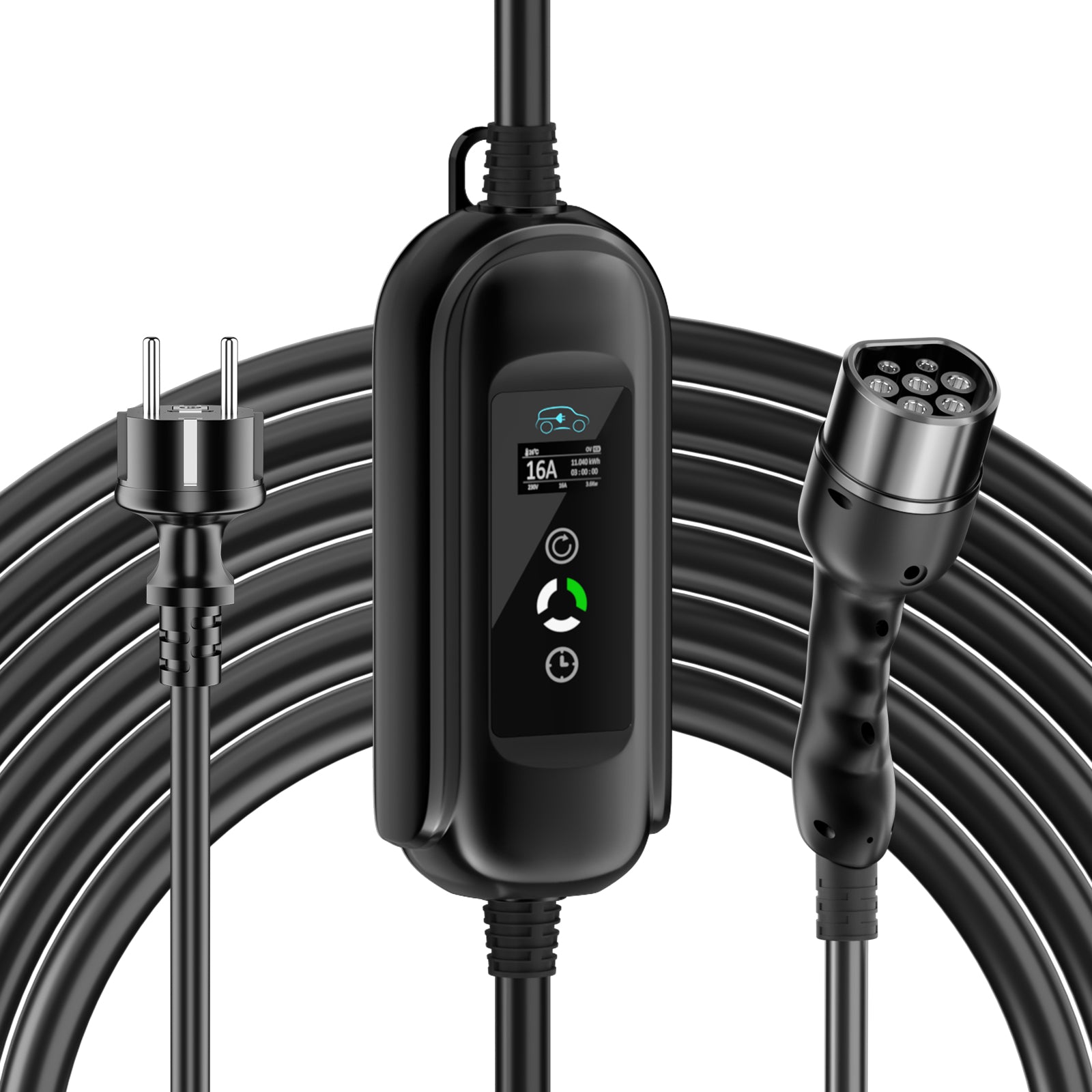 Cable de carga móvil EV de Noeifevo 15 metros, cargador portátil tipo 2 tipo 1 EV de 3.7KW 16A con Schuko