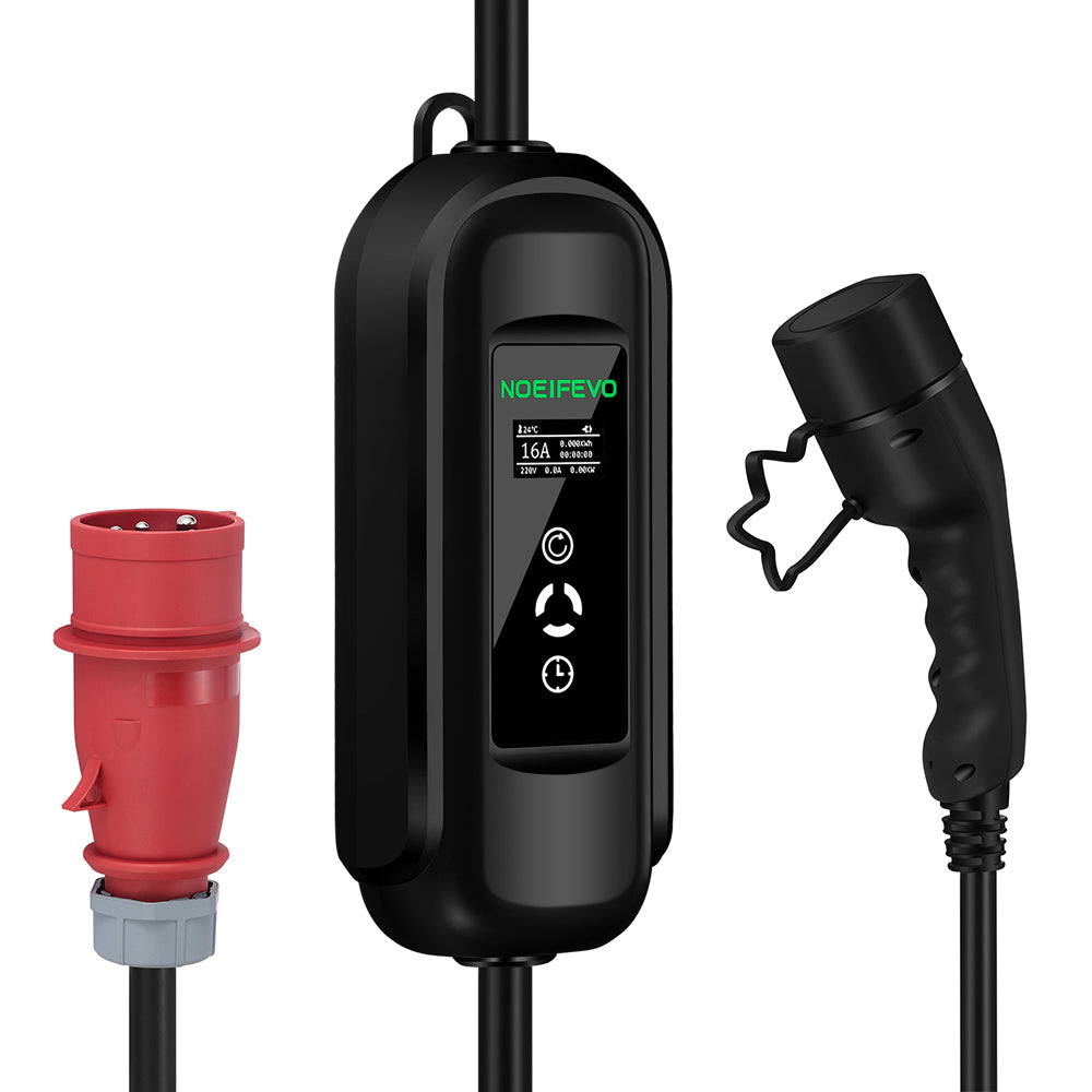 Noeifevo Cavo di ricarica EV Type2, caricatore EV mobile 11KW 16A CEE 5m/10m/15m , protezione RCD DC6mA