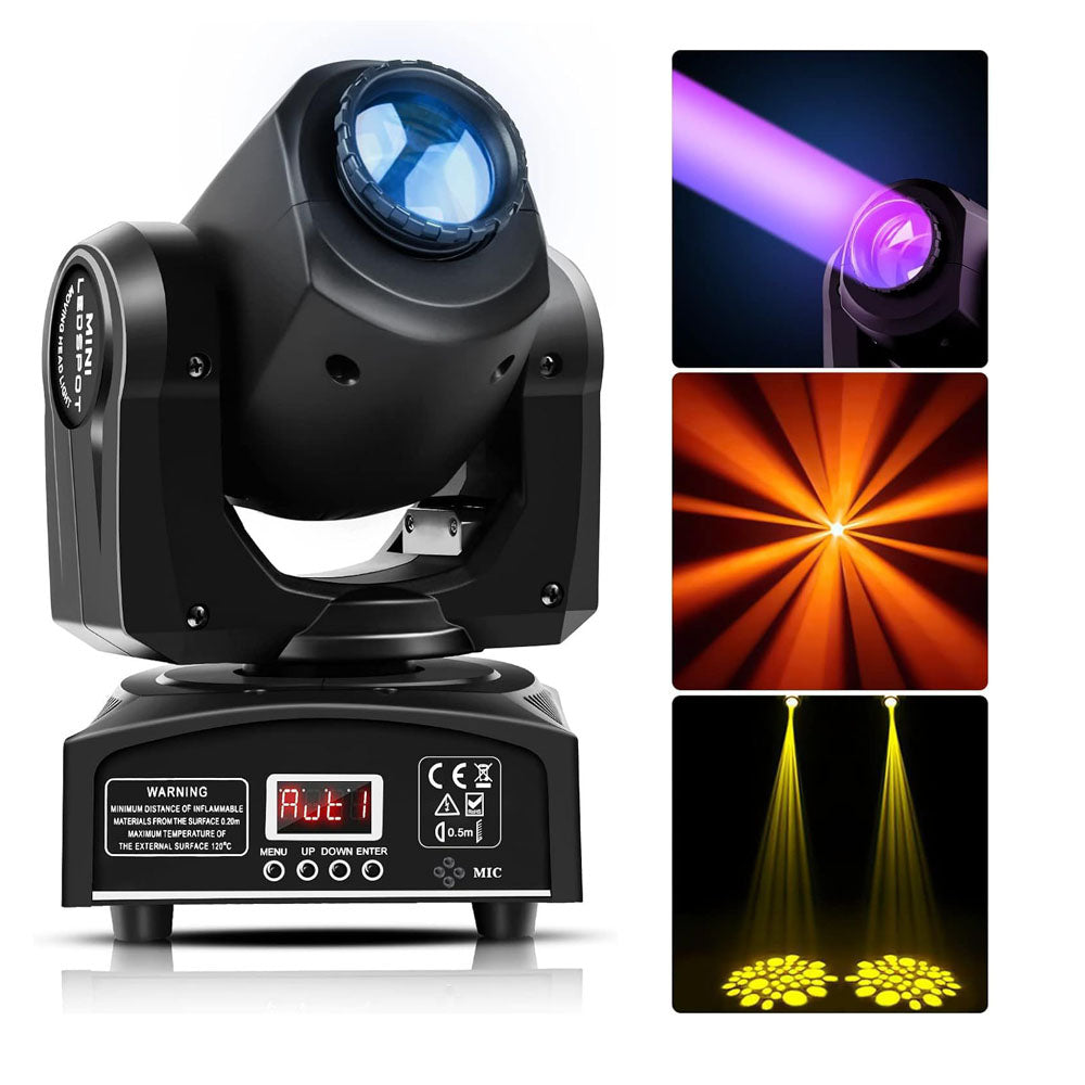 30W Strahl-Gobo Moving-Head-Lichter, RGBW LED Bühnen-Scheinwerfer mit DMX512 für DJ, Disco, Hochzeit, Party und Bühnenbeleuchtung