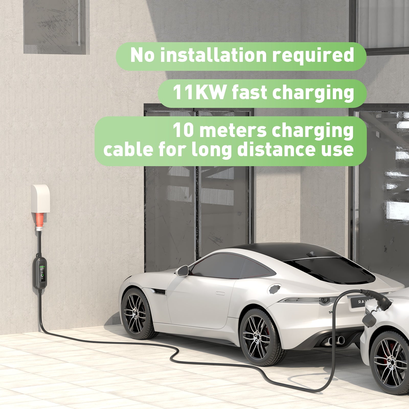 Noeifevo kraftig strøm hurtig opladningskabel 11kW 16A type 2 til CEE EV oplader 5m/10m/15m