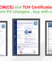 Noeifevo 15meters Mobile EV latauskaapeli , 3.7KW 16A Kannettava tyyppi 2 tyyppi 1 EV laturi Schuko kanssa