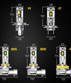 NOEIFEVO H7 H11 H4 9005 9006 Strålkastarlampor, 80W 12V, 6500K Vitt, Låg- och Högstrålkastare, 2 St Färdbelysning Lampor