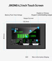 Displej batérie s 4,3-palcovým LCD TFT displejom – Zobrazenie napätia, prúdu, stavu nabitia (SOC) a teploty, dotyková obrazovka – Pre Jikong BMS (88,5 × 135,9 mm)