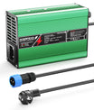 NOEIFEVO מטען ליתיום 21V  2A 3A 4A 5A עבור סוללות 5S 18.5V Li-Ion Lipo, מאוורר קירור, כיבוי אוטומטי (ירוק).