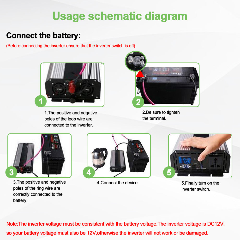 Inversor de onda sinusoidal pura DC 12V a AC110V 220V 3000W 4000W 5000W 6000W 8000W convertidor de voltaje del convertidor de potencia inversor solar