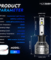 NOVSIGHT H1 Auto LED Scheinwerfer Kit 60W 13000LM 6500K Weiß (2Stück)
