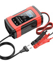 12V 6A Bil-Motorcykel Batterioplader, Intelligent Multifunktionel Reparation Batterioplader med Temperaturdetektion til Bly-Syre AGM Gel Dybcyklus Batterier.