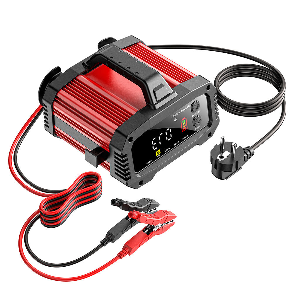 טען סוללות 25A לרכב, מטען סוללות 12V 25A 24V 15A עבור סוללות עופרת-חומצה AGM LiFePO4, מטען רכב, מטען חכם לרכב, משאיות, אופנועים, מכסחות דשא