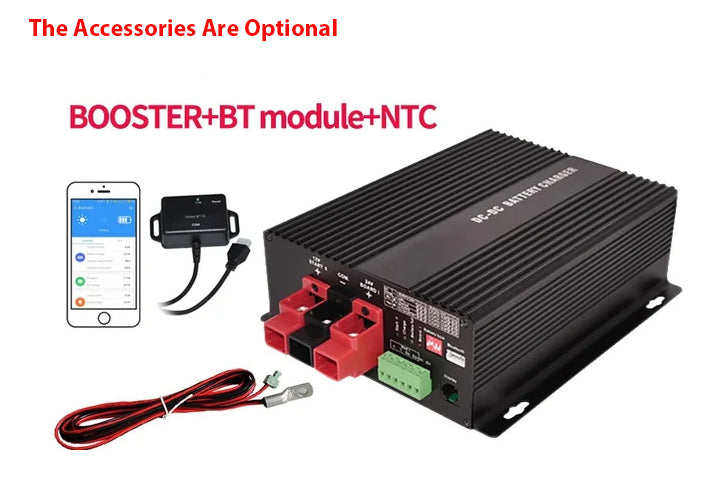 NOEIFEVO 12V 30A DC til DC Smart Oplader med Booster, Support Bluetooth App, til LiFePO4 Batteri, Lithium Batteri, Bly AGM