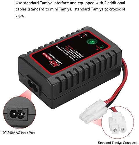 N8 Intelligentes NiMH / NiCD Akku Ladegerät für 2-8s 2.4V 3.6V 4.8V 6V 7.2V 8.4V 9.6V Akku der Airsoft RC Car Boat Drone, mit Standard / Mini Tamiya Anschluss