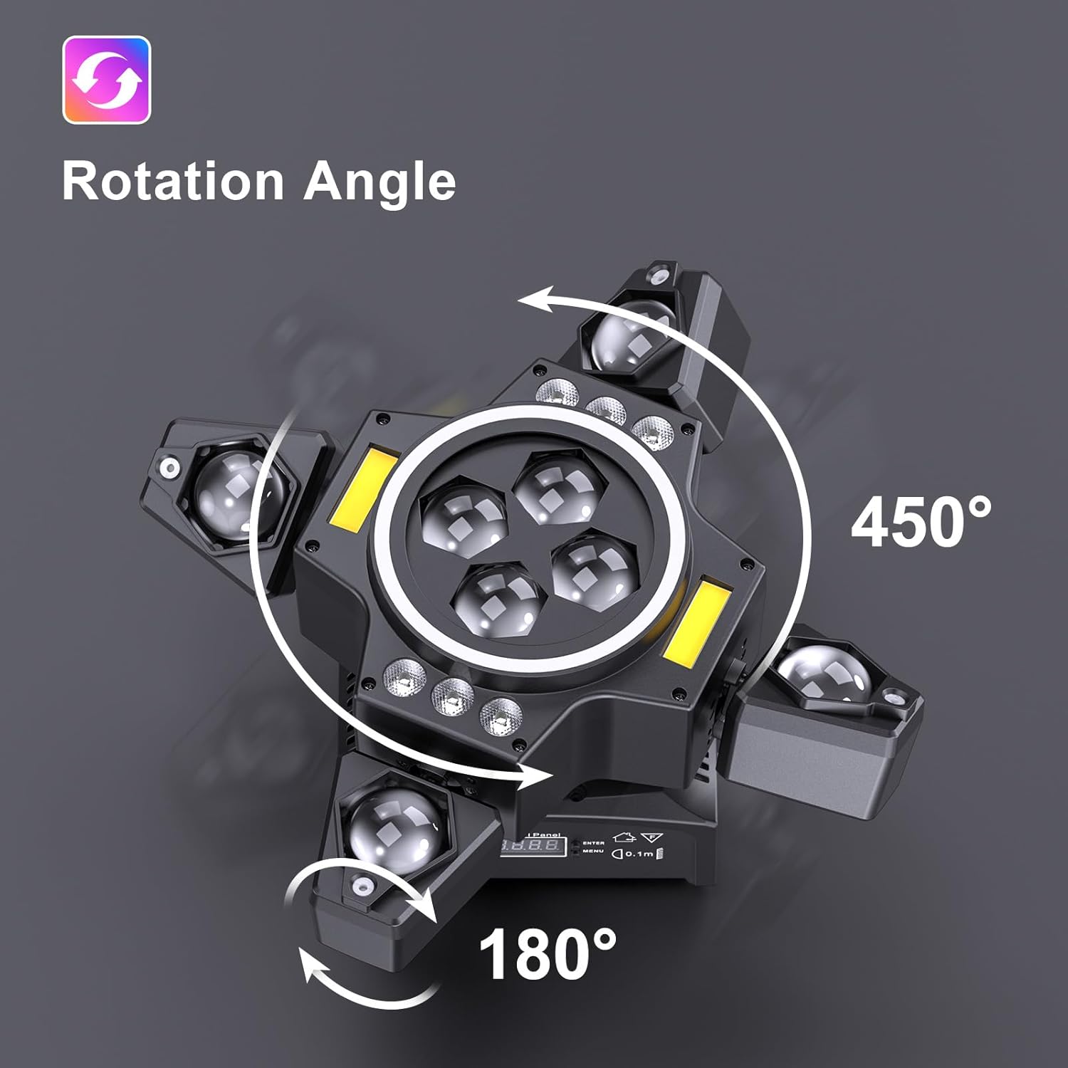 120W scenljus 4-i-1 RGBW moving head ljusteffekt laserstråle strålkastare festljus med fjärrkontroll för disco, DJ, bar, födelsedagsfest
