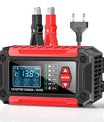 2-in-1-Autobatterieladegerät und -tester, 12V-Blei-Säure-AGM-LiFePO4-Batterieladegerät, Fahrzeugladegerät, intelligenter Batterietester für Autos, LKWs, Motorräder, Rasenmäher