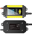 2-in-1-Autobatterieladegerät und -tester, 12V-Blei-Säure-AGM-LiFePO4-Batterieladegerät, Fahrzeugladegerät, intelligenter Batterietester für Autos, LKWs, Motorräder, Rasenmäher