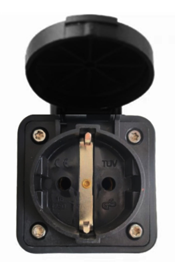 Noeifevo C2 Type2 Plug to Schuko Socket Adapter, 16A 1 Fas EV Adapter för att få ström från EV laddstation