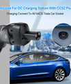 Adaptador de cargador EV NOEIFEVO CCS2 y Tipo 2 a Tesla NACS, AC 32A DC 400A 200KW, cargador de vehículo eléctrico, convertidor de cargador Tipo 2 para Model Y/S/3/X