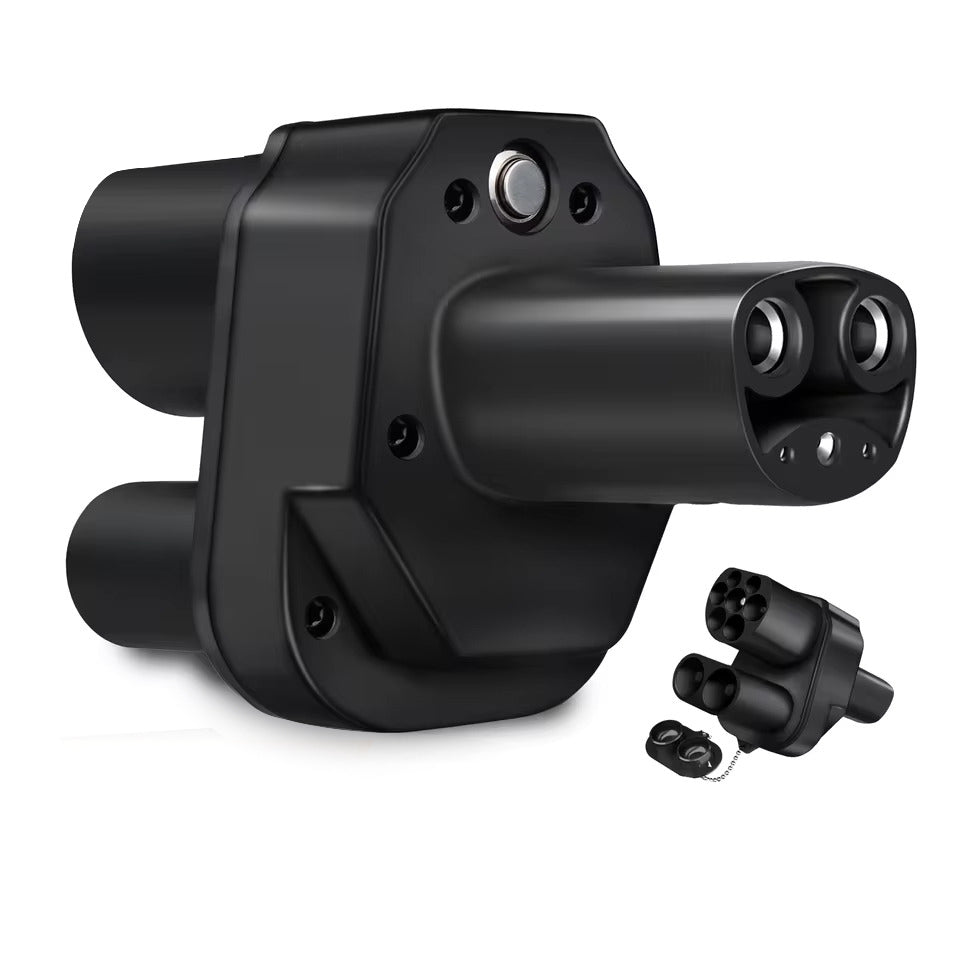 NOEIFEVO CCS2 og Typ 2 til Tesla NACS EV ladekabeladapter, AC 32A DC 400A, kompatibel med Tesla Model 3/X/Y, fremstillet i USA, CCS2-kombinationsadapter, understøtter CCS2- og Typ 2-ladere