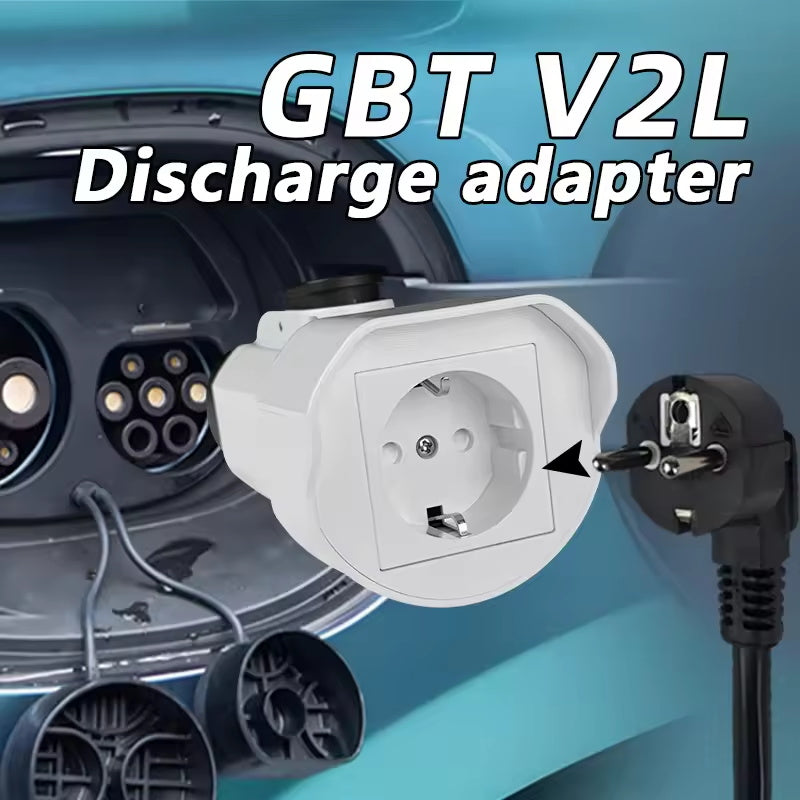 NOEIFEVO V2L-Entladeadapter für Elektrofahrzeuge mit GBT-Ladeanschluss, GBT-zu-Schuko-Steckdose-Entladeadapter für chinesische Fahrzeuge ZEEKR BYD