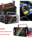 12 10A / 24V 5A Fuldautomatisk bilbatterioplader Intelligent pulsreparation bilbatterioplader Motorcykelbatterioplader