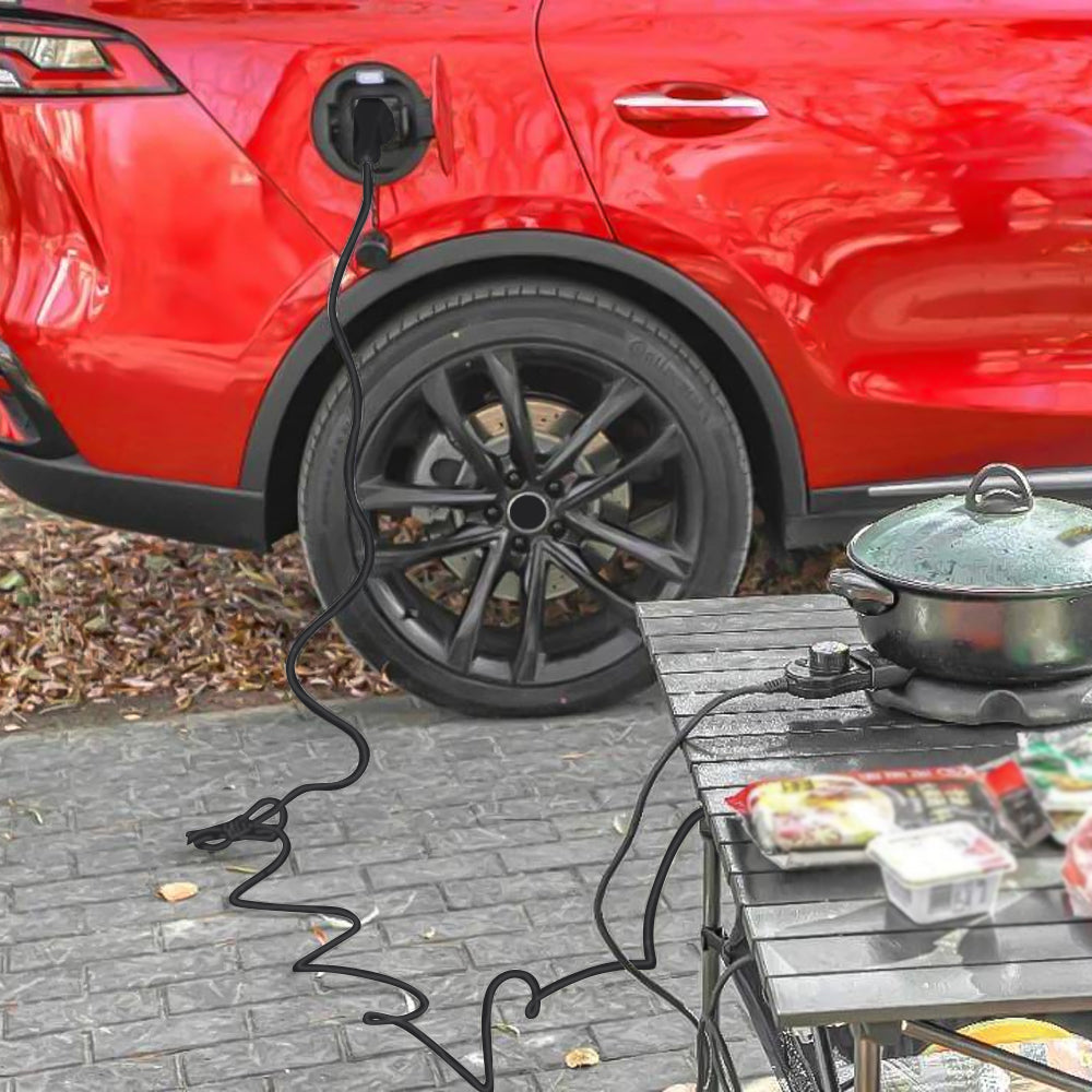 Adaptador de carga de veículo Noeifevo (V2L) para KIA e Hyundai, adaptador de carga de veículo elétrico 16A tipo 2 para tomada Schuko com cabo de 5 metros