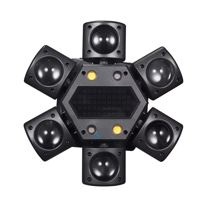 80W RGBW LED Moving Head Partylicht, 4-in-1 Mini Sechsarmiger Beam Strobe Effekt, DJ Bar Bühnenbeleuchtung mit Fernbedienung, DMX 512 Unterstützung