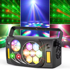 80W Partylicht 6-in-1 Bienenauge LED Bühnenstrahler, RGBW LED Strahleneffekte mit Stroboskop für DJ, Disco, Party, Hochzeit und Tanz