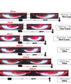 NOEIFEVO Devil Eyes světlo pro auta – LED oči pro nákladní vozy, programovatelný LED displej s posuvným textem, přizpůsobitelné svítící označení pro auta a nákladní vozy – text, graffiti, chytrá aplikace