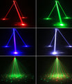 80W RGBW LED Moving Head Partylicht, 4-in-1 Mini Sechsarmiger Beam Strobe Effekt, DJ Bar Bühnenbeleuchtung mit Fernbedienung, DMX 512 Unterstützung