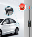 Mobile EV Wallbox, 11KW Typ2 3-phasig CEE16A Einstellbarer Ladeleistung EV Ladegerät, 5m EV Ladekabel für Model Y/3, ID.3/4/5, MG4, EX30, e-up, e-tron, Zoe und andere EV