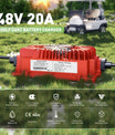 NOEIFEVO 48V 20A golfvogn batterioplader med EZGO RXV & TXT stik til blysyrebatterier, AGM, gel