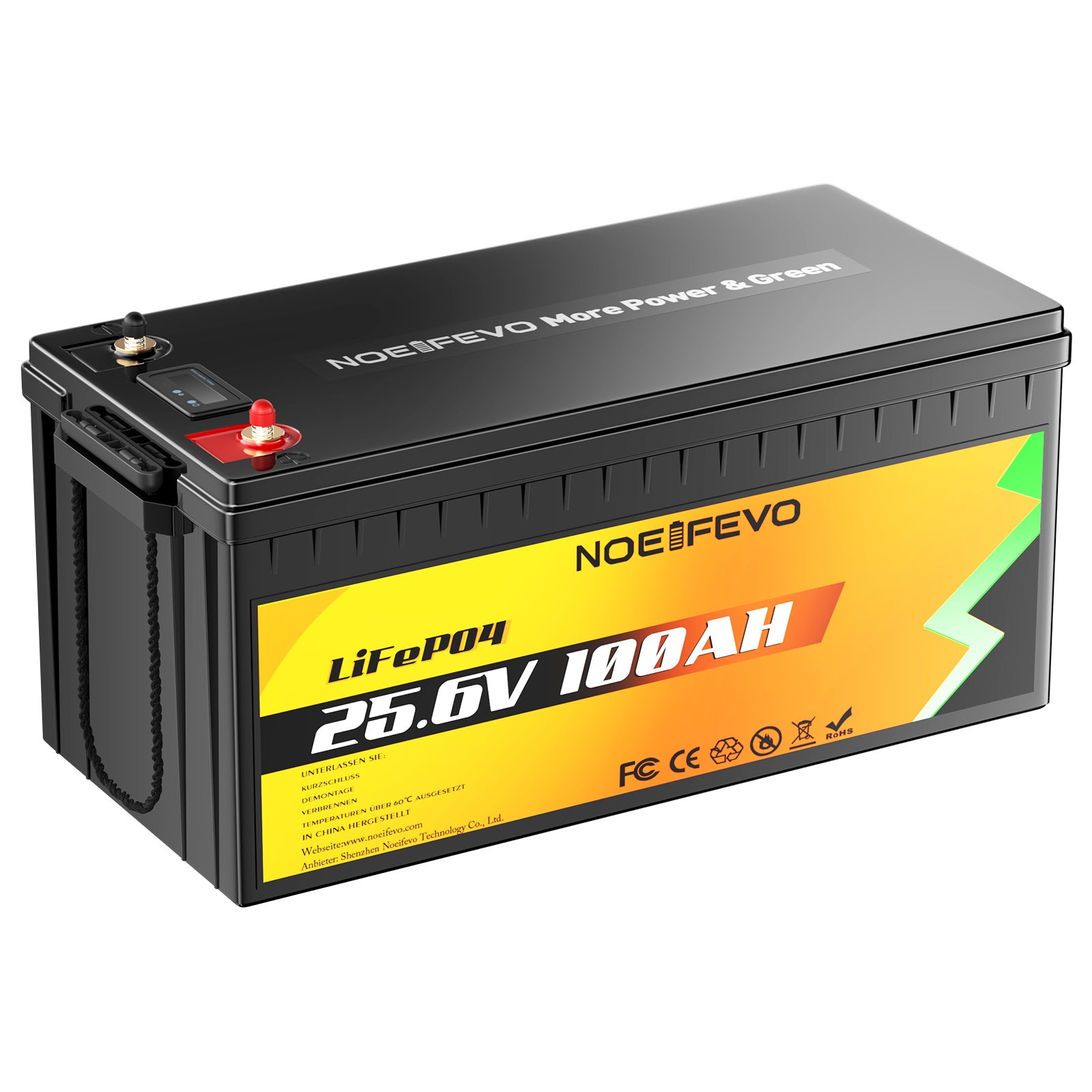 NOEIFEVO F2410 25.6V 100AH Batería de Litio Hierro Fosfato LiFePO4 Batería Con 100A BMS