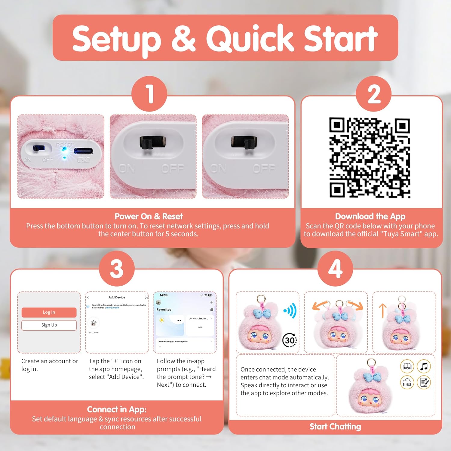 AI-gesteuertes Plüschtier mit ChatGPT – mehrsprachiger, emotionaler AI-Begleiter zum Kuscheln, interaktiver Lernassistent und Gedächtnistrainer für Kinder ab 3 Jahren, inklusive Eltern-App mit Chat-Zusammenfassung.