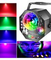 4-in-1-diskopallo – juhlavalaisin 64 kuviolla, musiikkiohjattu diskolamppu kaukosäätimellä, RGB-UV-strobovalo kotiin, baariin, klubille, ulos ja syntymäpäiväjuhliin