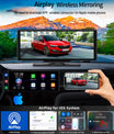 NOEIFEVO C200 10,26 Zoll CarPlay Bildschirm, Tragbares Autoradio kompatibel mit Apple CarPlay & Android Auto, IPS Touchscreen, 4K Dashcam, 1080P Rückfahrkamera, Siri, GPS-Navigation, Bluetooth, MirrorLink, FM