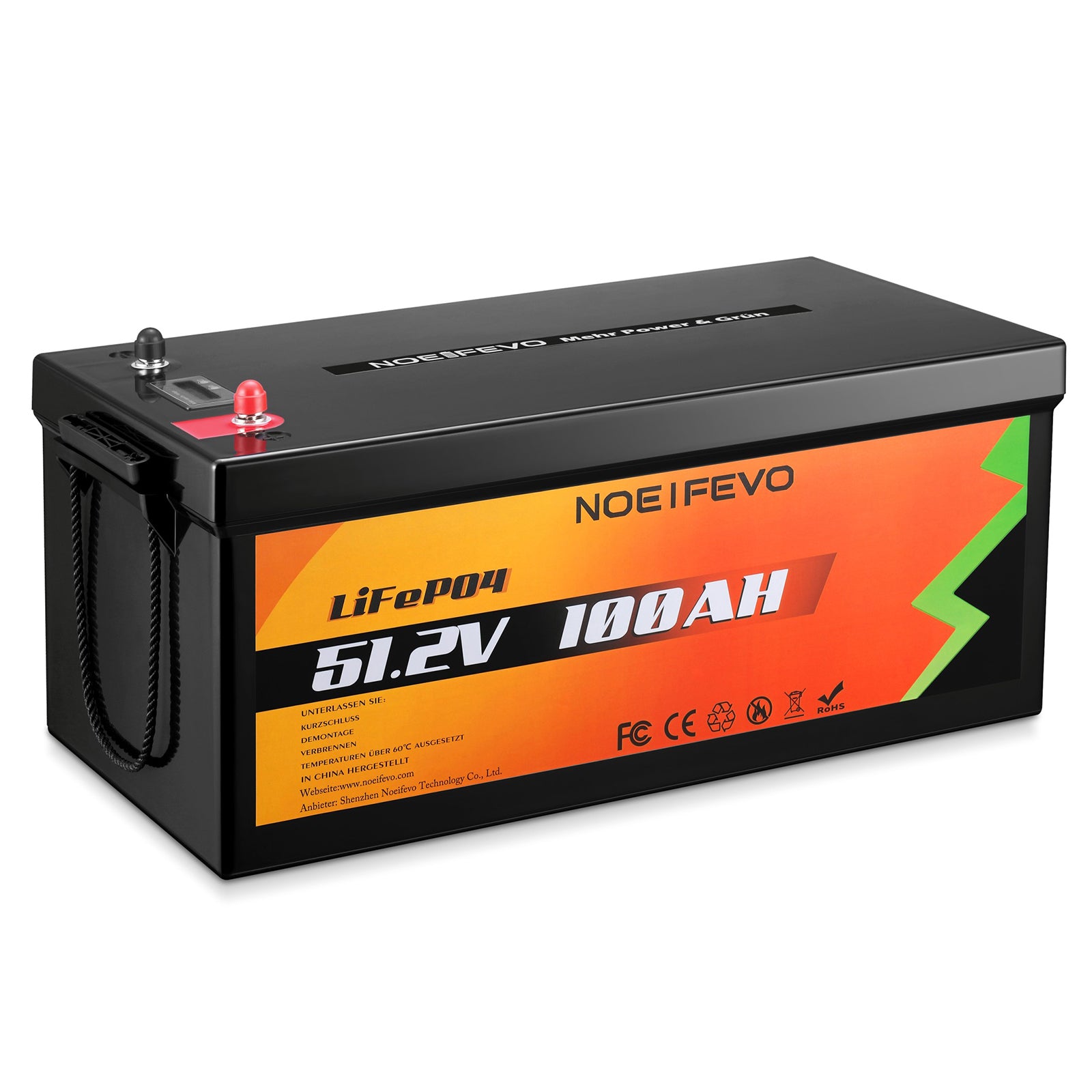 NOEIFEVO D48100 51.2V 100AH Lithium Iron Phosphate Battery LiFePO4 Battery With 100A BMS