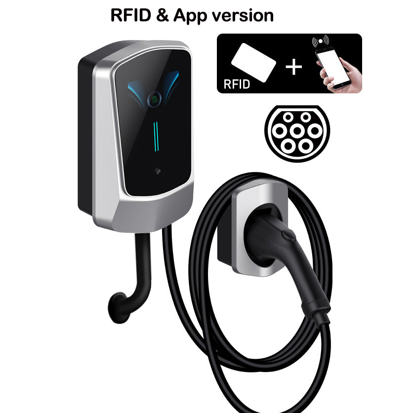 Noeifevo Q6 22KW EV Charging Station Wallbox 32A 3Phase Type 2 5M DC6mA RCD Protection